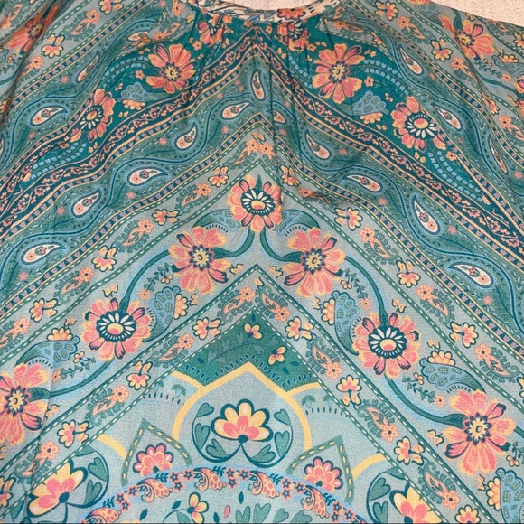 Spell & the Gypsy NWT Farrah Half Moon Gown Aqua M - Picture 14 of 15